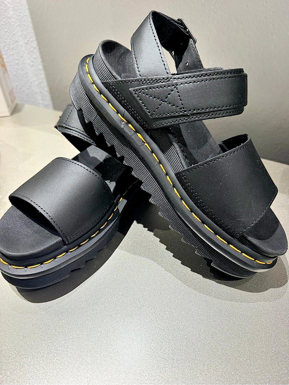 Dr. Martens Nartilla Black Platform Sandals Like New